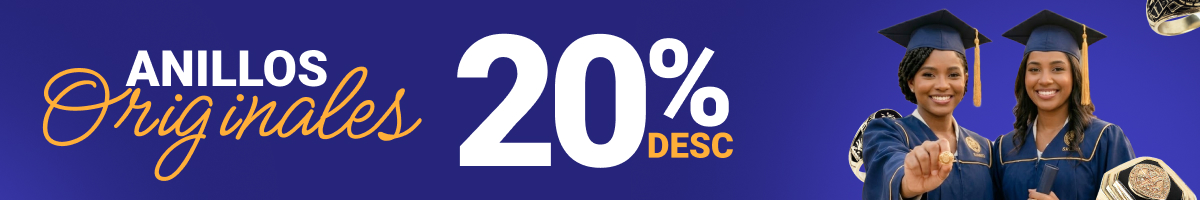 Desscuento 20% anillos de graduación originales